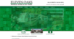 Desktop Screenshot of elevenoaksmobilehomepark.com